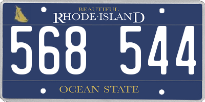 RI license plate 568544
