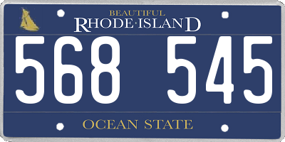 RI license plate 568545