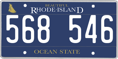 RI license plate 568546