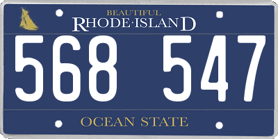 RI license plate 568547