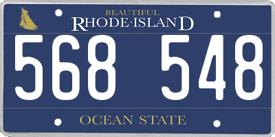 RI license plate 568548
