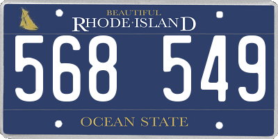 RI license plate 568549
