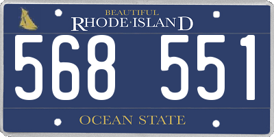 RI license plate 568551