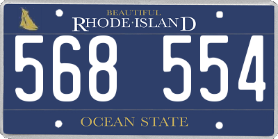RI license plate 568554