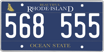 RI license plate 568555