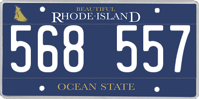 RI license plate 568557