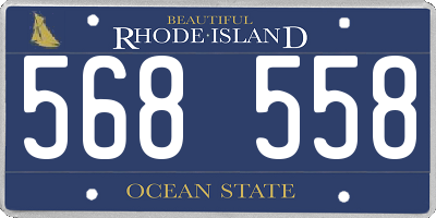 RI license plate 568558