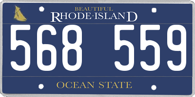 RI license plate 568559