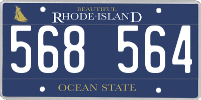 RI license plate 568564