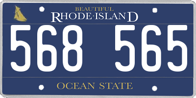 RI license plate 568565