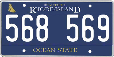 RI license plate 568569