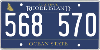 RI license plate 568570