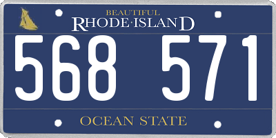 RI license plate 568571
