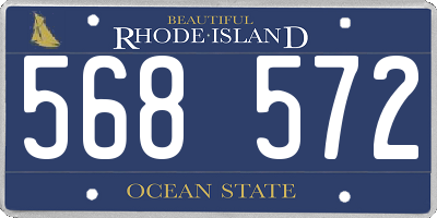 RI license plate 568572