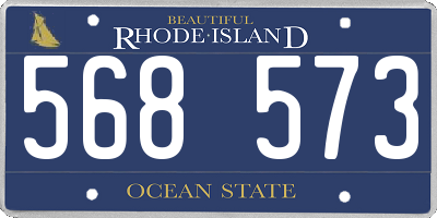 RI license plate 568573
