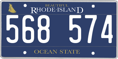 RI license plate 568574
