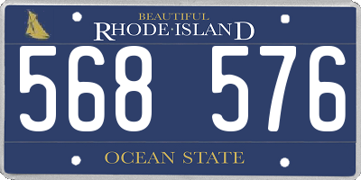 RI license plate 568576