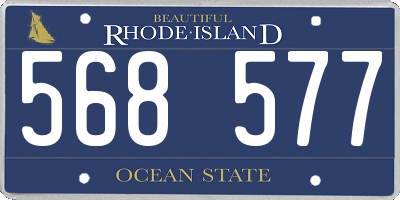 RI license plate 568577