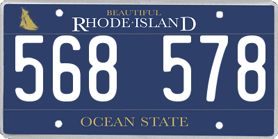 RI license plate 568578