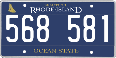 RI license plate 568581