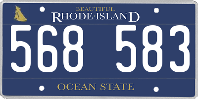 RI license plate 568583
