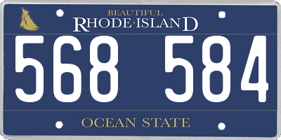 RI license plate 568584