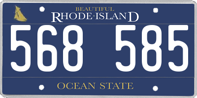 RI license plate 568585