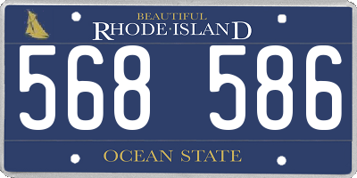 RI license plate 568586