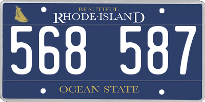 RI license plate 568587