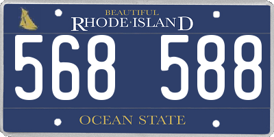 RI license plate 568588