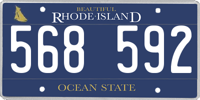 RI license plate 568592
