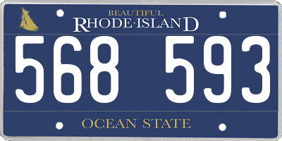 RI license plate 568593