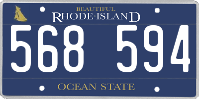 RI license plate 568594