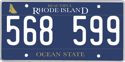 RI license plate 568599