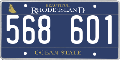 RI license plate 568601