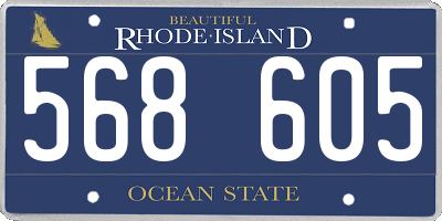 RI license plate 568605