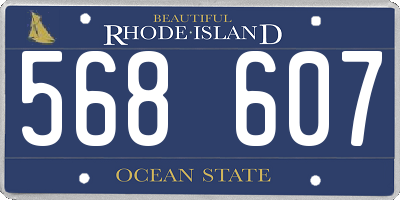 RI license plate 568607