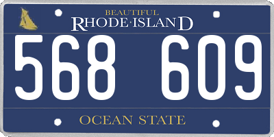 RI license plate 568609