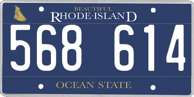 RI license plate 568614