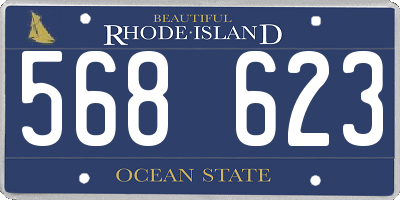 RI license plate 568623