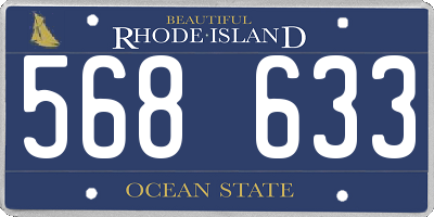 RI license plate 568633