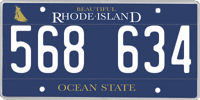 RI license plate 568634