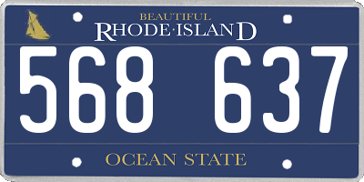 RI license plate 568637