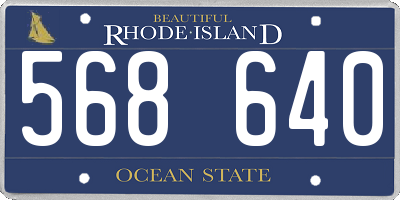 RI license plate 568640