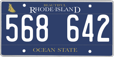 RI license plate 568642