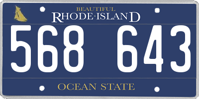 RI license plate 568643