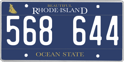 RI license plate 568644