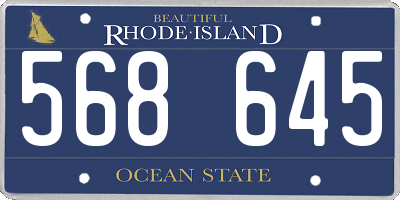 RI license plate 568645