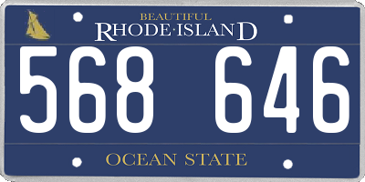 RI license plate 568646