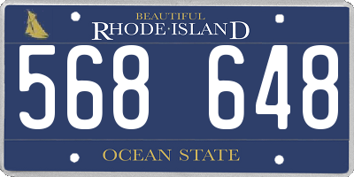 RI license plate 568648